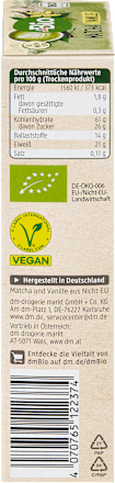 Matcha latte napitak od matcha zelenog čaja s mljevenom vanilijom, u prahu, 6 x 9 g dmBio