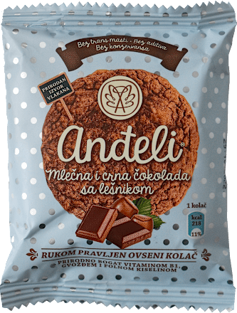 Ovseni kolač - čokolada s bademima anđeli