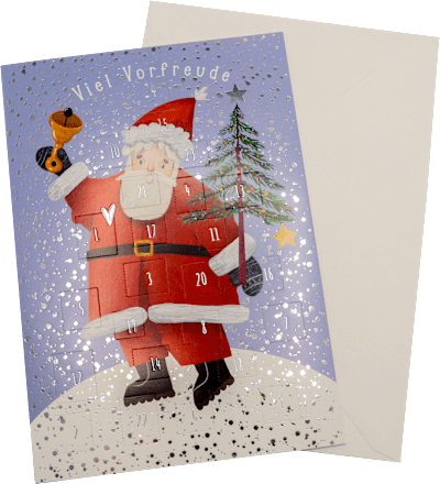 Grußkarte Weihnachten Adventskalender CACTUS