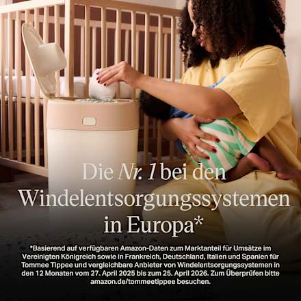 Windeleimer Twist & Click creme/weiß inkl. 1 Nachfüllkasette Tommee Tippee