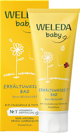 Nechtíkový kúpeľ pri nachladnutí WELEDA baby