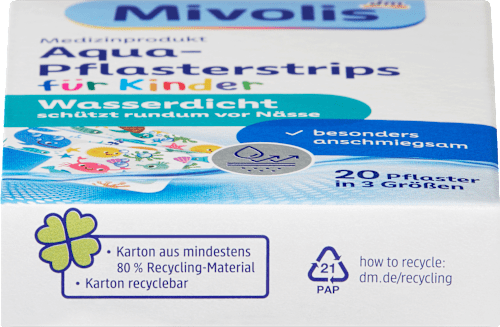 Aqua-Pflasterstrips für Kinder Mivolis