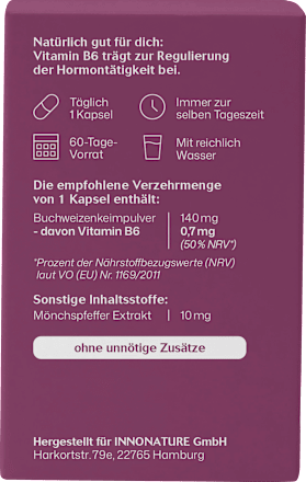  Mönchspfeffer + Vitamin B6 Kapseln 60 St INNONATURE