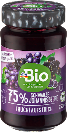 Fruchtaufstrich, Schwarze Johannisbeere 75% Frucht dmBio