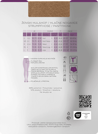 Compres 9 hulahopke Figure, 40 DEN, veličina 5 – Tamno drap JADRAN ČARAPE