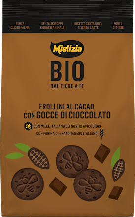 Frollini BIO al cacao con gocce di cioccolato Mielizia BIO