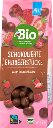 Schokolierte Erdbeerstücke dmBio