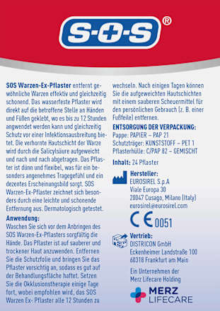 Warzen Entferner Pflaster, Warzen-Ex SOS
