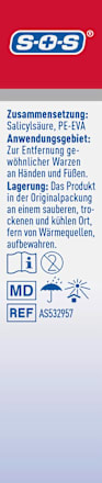 Warzen Entferner Pflaster, Warzen-Ex SOS
