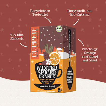 Gewürztee "Winter Spiced Orange" mit Orange & Zimt (20 Beutel) Cupper