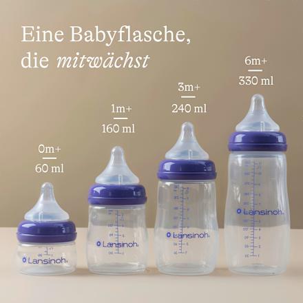 Babyflasche NaturalWave, von Geburt an, 160ml Lansinoh