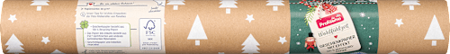 Geschenkpapier Calgary, Naturpapier/Lack weiß, Kurzrolle Profissimo