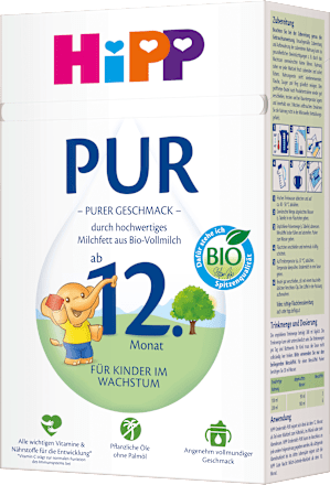 Folgemilch PUR ab dem 12. Monat HiPP