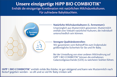 Anfangsmilch 1 Combiotik von Geburt an HiPP