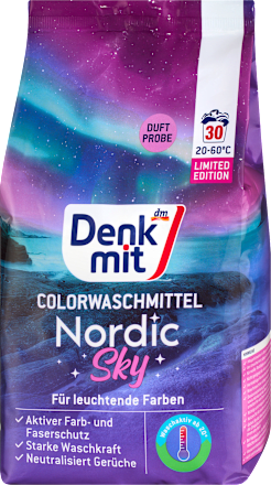 Denkmit Colorwaschmittel Pulver Nordic Sky, 30 Wl dauerhaft günstig ...