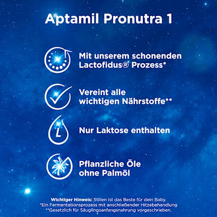 Začetno mleko za dojenčke Pronutra 1, 0 m+ Aptamil