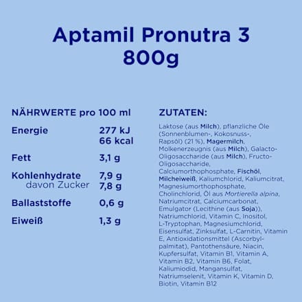 Folgemilch 3 Pronutra ab dem 10. Monat Aptamil
