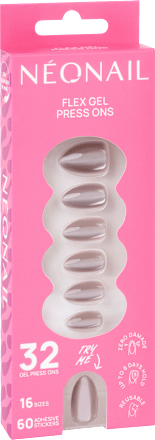 Press Ons Blush Cateye Medium Almond NÉONAIL
