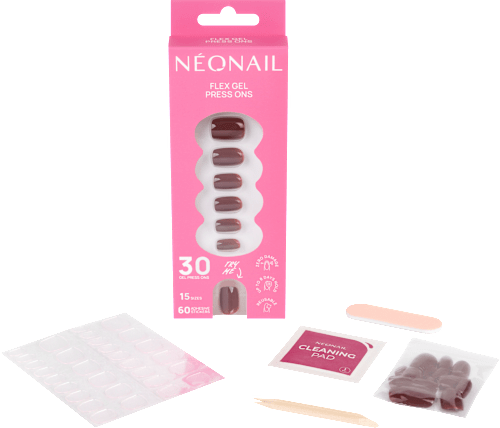Press Ons Merlot Short Square NÉONAIL