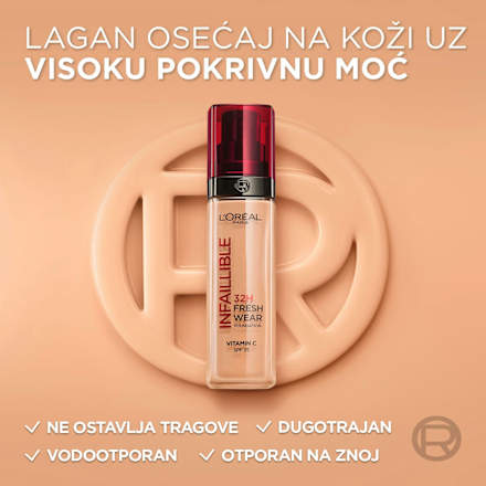 Infaillible 32H FRESH WEAR tečni puder – 220 Neutral , SPF 25 L'ORÉAL PARiS
