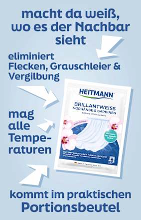 Heitmann Waschmittel Brillantweiss Vorhänge & Gardinen, 50 g dauerhaft günstig online kaufen