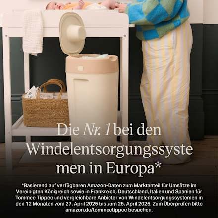 Windeleimer Twist & Click XL creme/weiß inkl. 1 Nachfüllkassette Tommee Tippee