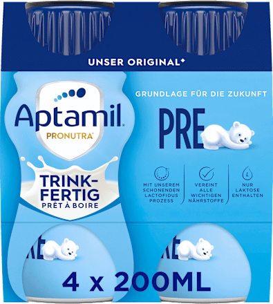Anfangsmilch Pronutra Pre trinkfertig von Geburt an 4x200ml Aptamil