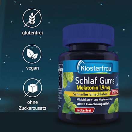 Schlaf Gums Intens Melatonin 1,9mg, 30 St KLOSTERFRAU