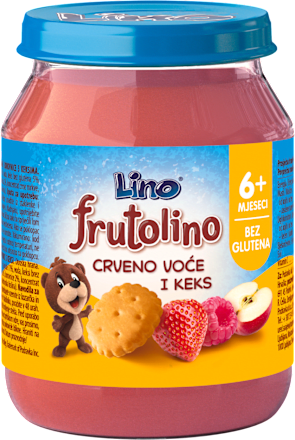 Frutolino kašica crveno voće i keks, 6+ mj. Lino