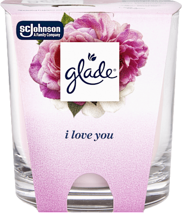 svíčka I LOVE YOU glade