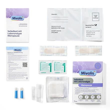 Selbsttest mit Laboranalyse Menopause Mivolis