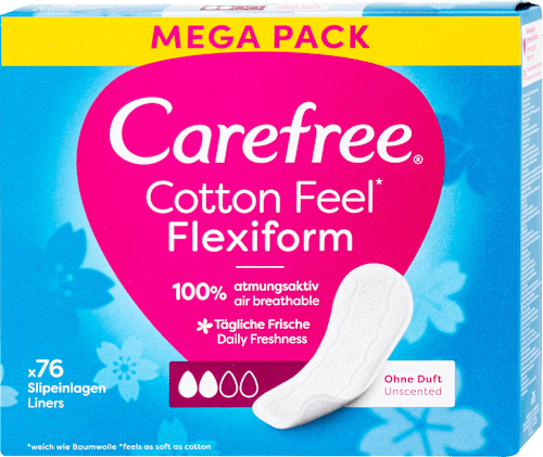 Slipeinlagen Cotton Feel Flexiform ohne Duft Carefree