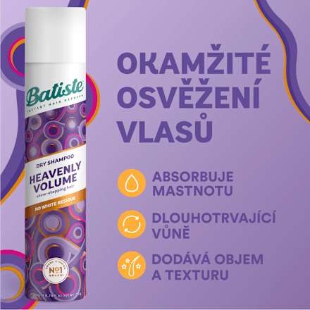 suchý šampon na vlasy heavenly volume Batiste