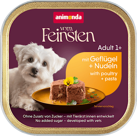Nassfutter Hund mit Geflügel & Nudeln animonda VOM FEINSTEN