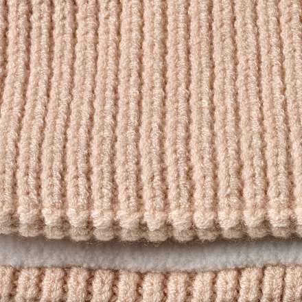 Loop Schal mit Ripp-Struktur, beige PUSBLU