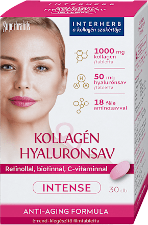 Kollagén+hyaluronsav intense tabletta Interherb