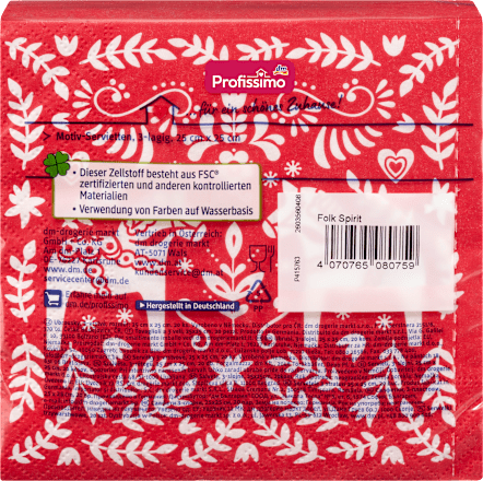 Servietten Folk Spirit 25x25 cm Profissimo