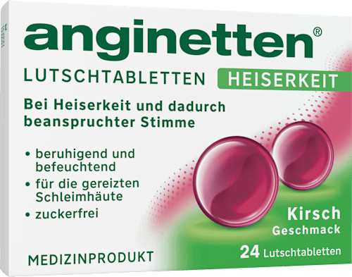 Lutschtabletten Heiserkeit zuckerfrei Kirsche anginetten