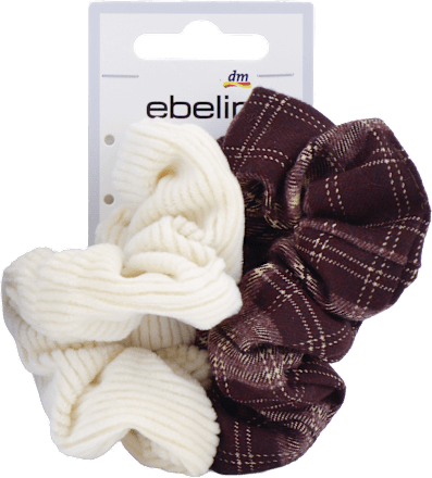 Scrunchie (skunci), kockás és bézs ebelin