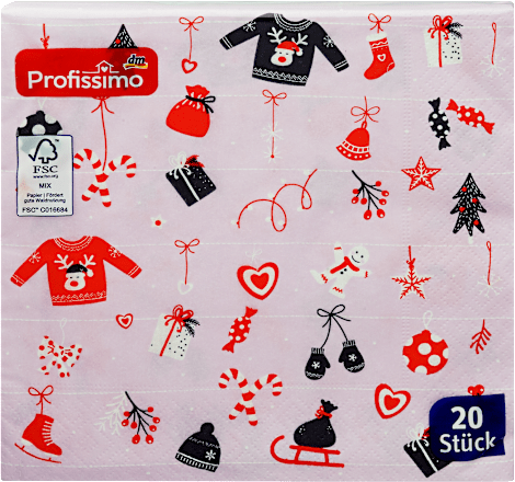 ubrousky Vánoční mix, 33x33 cm Profissimo