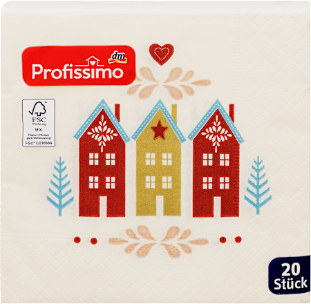 Șervețele Winter Wishes, 25 × 25 cm Profissimo