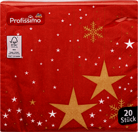 Servietten Sternenzauber 33 x 33 cm Profissimo