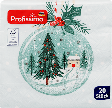 Cocktailservietten Winter Glow 25 x 25 cm Profissimo