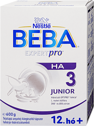 EXPERTPRO HA 3 JUNIOR Tejalapú anyatej-kiegészítő tápszer fehérje-hidrolizátumból 12.hó+ Nestlé BEBA