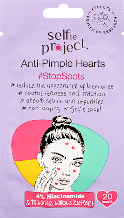 Pattanás elleni tapasz Anti-Pimple Hearts StopSpots Selfie Project