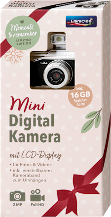 Mini Digitalkamera 16GB schwarz Paradies