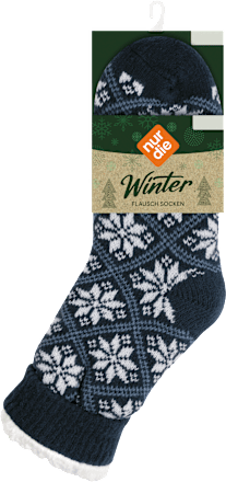 Socken Flausch blau, Gr. 40-41
 nur die