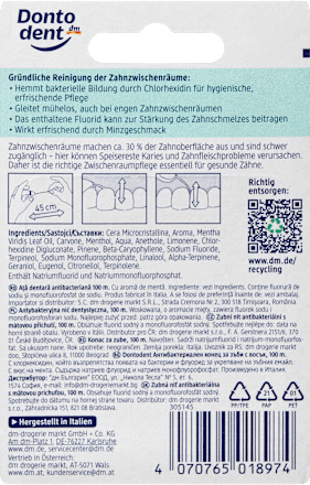 Zahnseide antibakteriell Dontodent