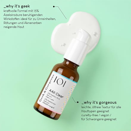 Gesichtserum 101 AAll Clear 15% Azelaic Acid Geek&Gorgeous