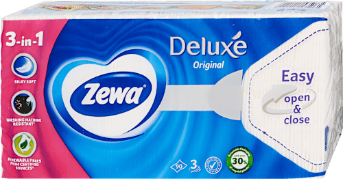 Papír zsebkendő Deluxe, Original, 3 rétegű ZEWA